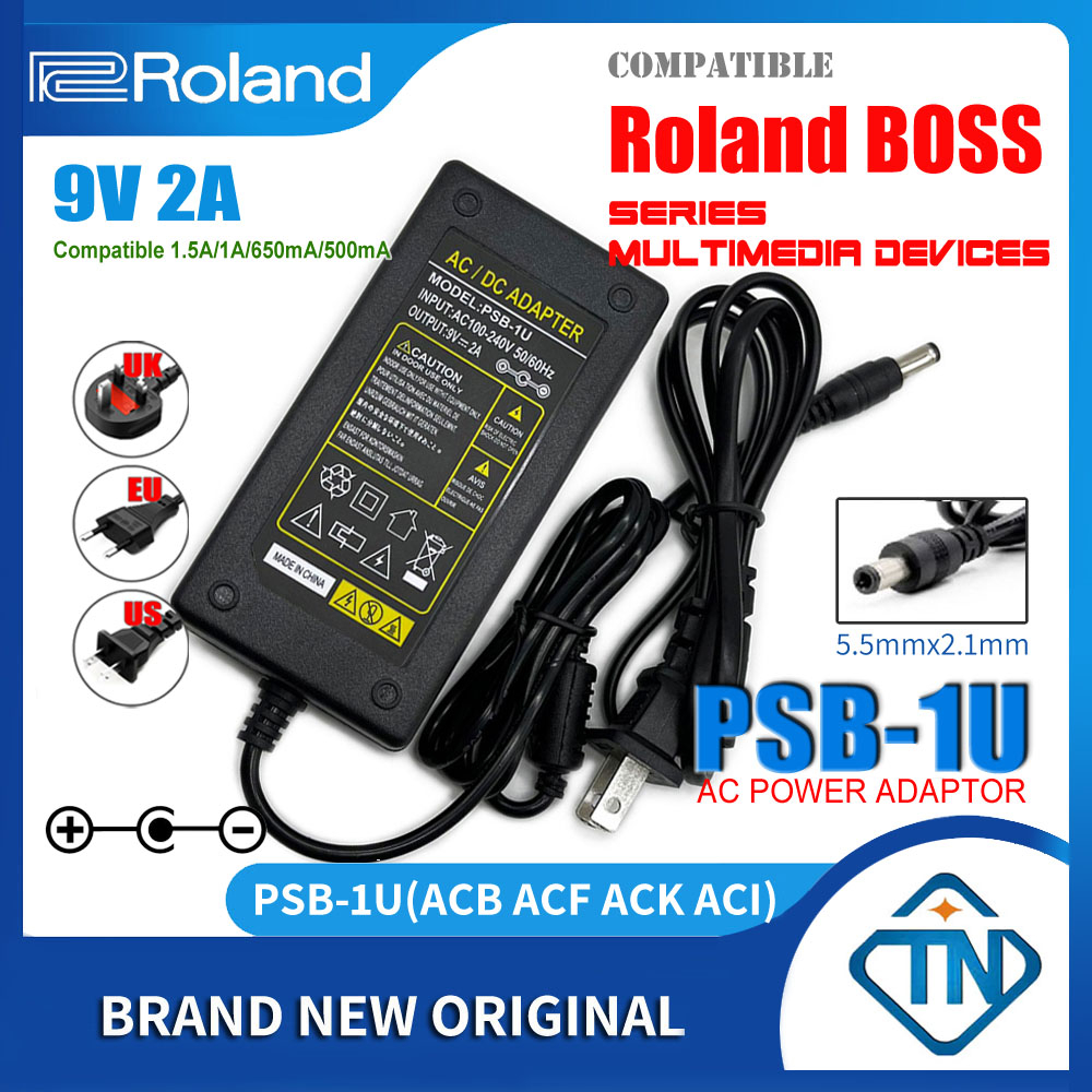 อะแดปเตอร์พาวเวอร์ซัพพลายคีย์บอร์ด 9V 2A AC DC PSB-1U PSB-1 PSB-120 สําหรับ Roland BK-3 E-09 E-09W E