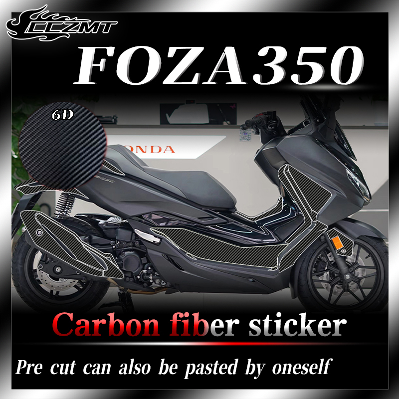 สติกเกอร์ฟิล์มคาร์บอนไฟเบอร์ 6D ดัดแปลง อุปกรณ์เสริม สําหรับ HONDA FORZA350 Forza 350 2023