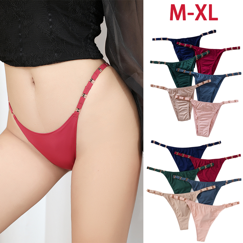 [Ghlin Kline] M-XL กางเกงทองผู้หญิงเซ็กซี่ต่ําเอว G-String ผูกเข็มขัดเอว T-back ชุดชั้นในสําหรับกางเกงกางเกงกางเกงหญิง