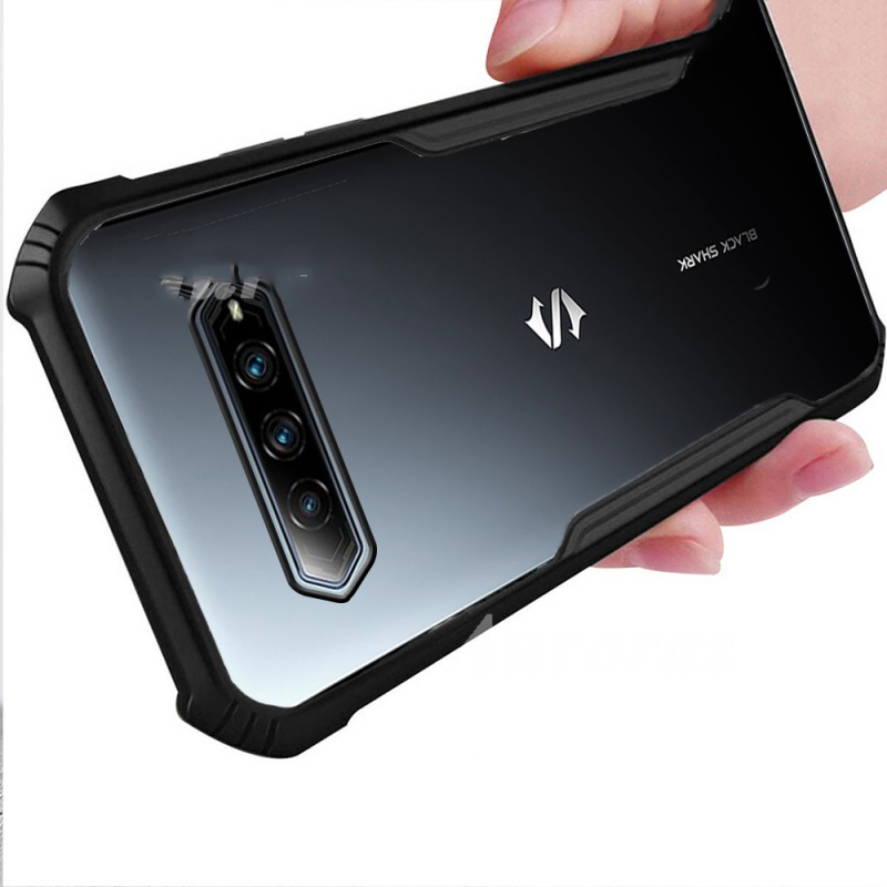 ปลอกสําหรับ Xiaomi Black Shark 4 Pro/Black Shark 3 กรณีถุงลมนิรภัย Shockpoof Shell รูปแบบโปร่งใสปกหลังเลนส์ป้องกันกรณี