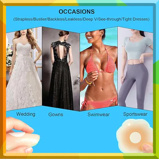 12PCS ซิลิโคนจุกนมครอบคลุม Nipplepatch ที่มองไม่เห็น Nipper สติกเกอร์สําหรับพรมสีแดง Backless แฟชั่น (3X เพิ่มเติมใช้)