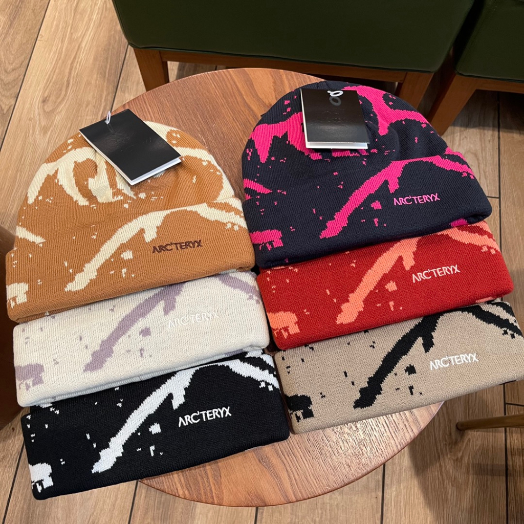 แบรนด์แฟชั่น * ARC'TERYX * หมวกถัก # หมวกแฟชั่น เรียบง่าย และหลากหลาย สําหรับทุกเพศ
