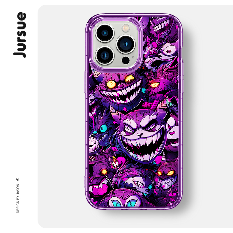 JURSUE เคสไอโฟน เคสซิลิโคนนุ่มกันกระแทกน่ารักตลก เคสโทรศัพท์ Compatible for iPhone 16 15 14 13 12 11 Pro Max SE 2020 X XR XS 8 7 Plus พลัส XYH2275