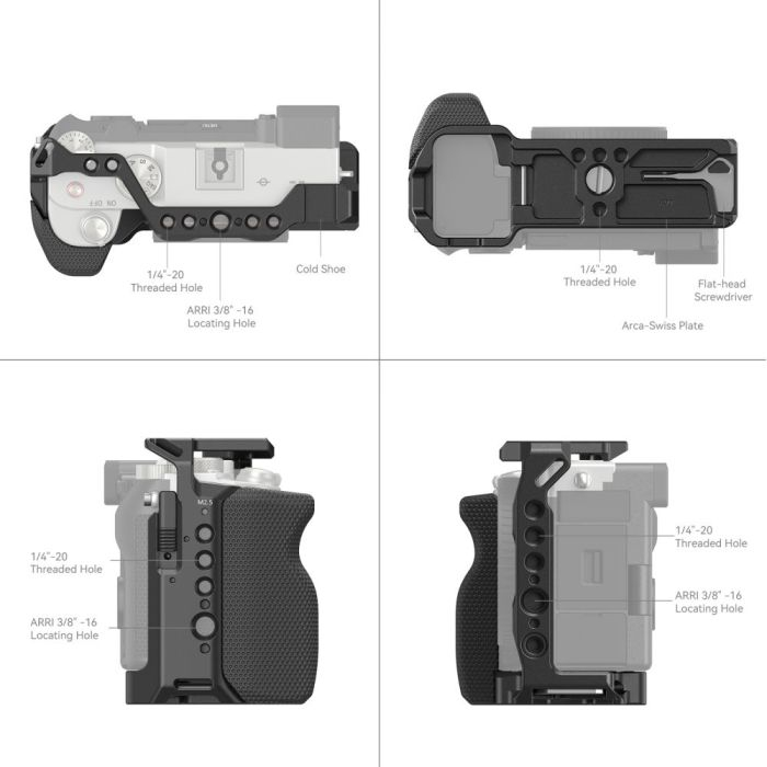 Smallrig กรง พร้อมมือจับด้านข้าง สําหรับกล้อง Sony Alpha 7C 3212B A7C