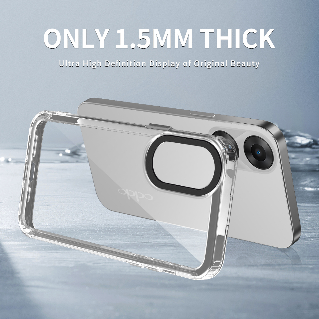 Ultra-thin ซิลิโคนใส PC ป้องกันปกหลังสําหรับ OPPO A18 A58 A38 A78 Reno 8T 4G 5G Reno 10 9 Pro A1 Pro กรอบนุ่มกันกระแทก