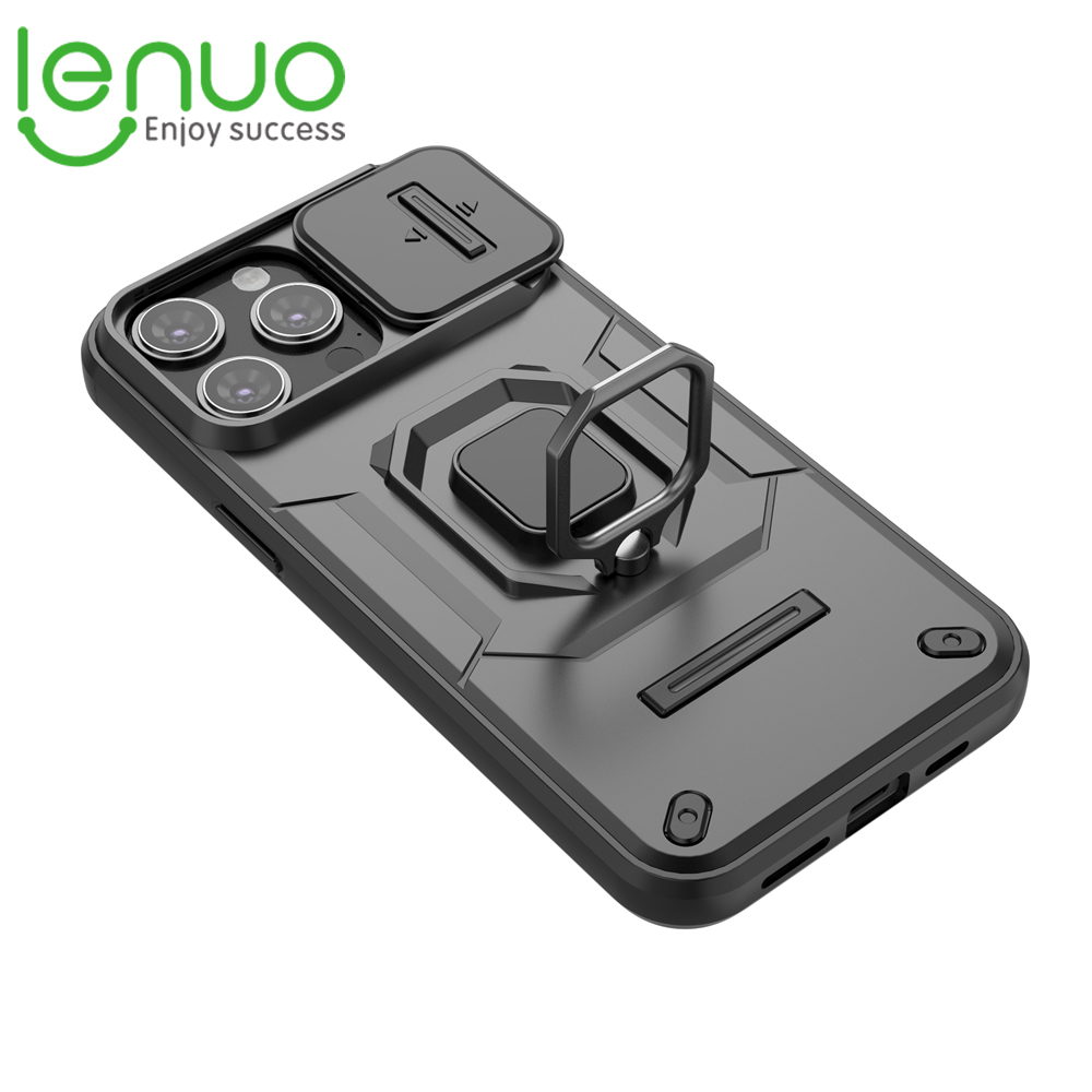 Lenuo เคสโทรศัพท์มือถือ กันกระแทก พร้อมแหวนแม่เหล็กตั้งโทรศัพท์ สําหรับ Apple iPhone 15 14 13 Pro Max 14 Plus 5G