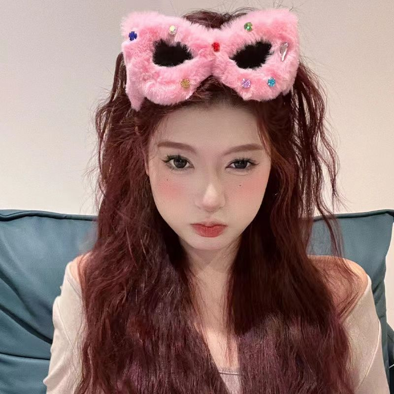 [Magpie] แว่นตากันแดด ประดับเพชร ขนฟู ดูสูง พร็อพสําหรับเด็กผู้หญิง - รูปที่ 2