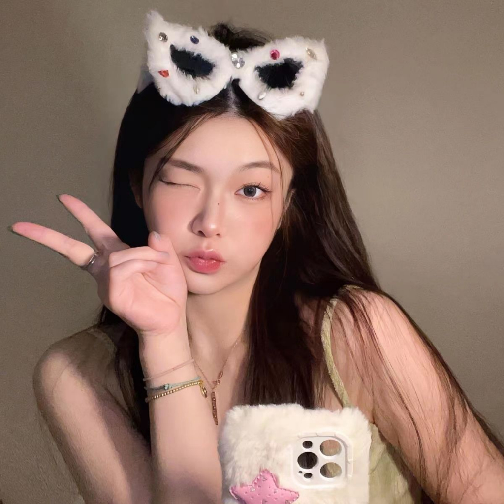 [Magpie] แว่นตากันแดด ประดับเพชร ขนฟู ดูสูง พร็อพสําหรับเด็กผู้หญิง - รูปที่ 5