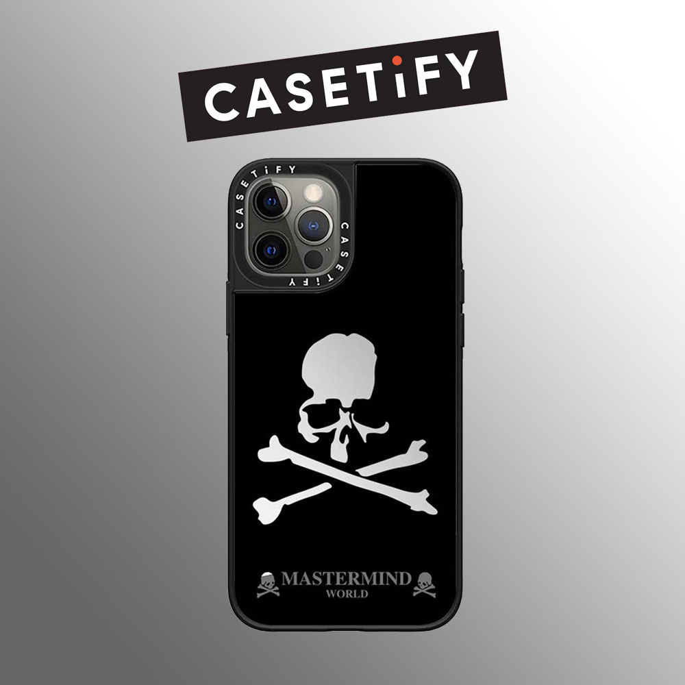 Drop proof CASETIFY Mirror phone case for iPhone 15 15Pro 15promax 14 14pro 14promax 13 13pro 13promax Side printing hard case skull 12 12pro 12promax iPhone 11 case high-quality