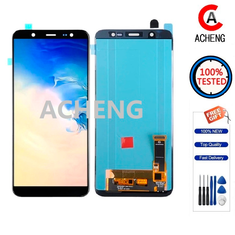 ACHENG สําหรับ Samsung Galaxy J8 J810 SM-J810M J810F J810Y หน้าจอแสดงผล LCD