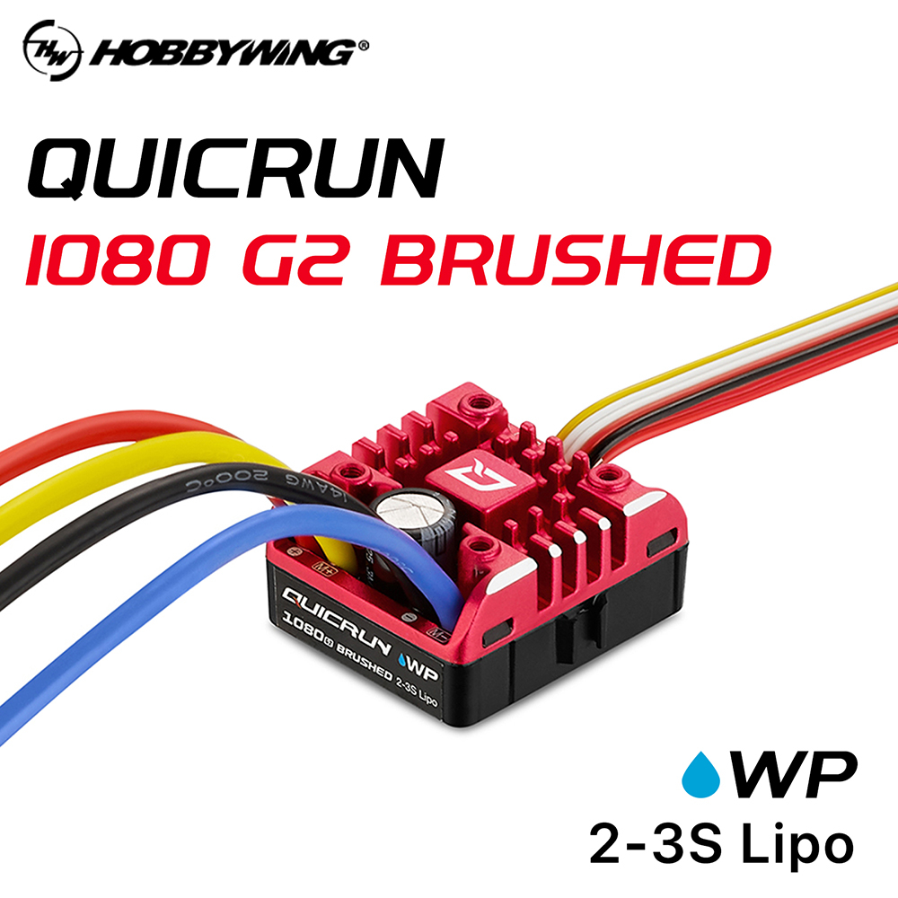 Hobbywing QuicRun แปรง ESC กันน้ํา 1080 G2 80A สําหรับรถไต่หินบังคับ TRX4 SCX10 90046