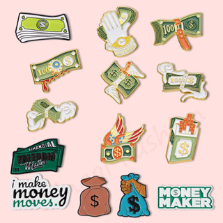 เข็มกลัด รูปเงินดอลลาร์ การ์ตูนตลก เครื่องประดับ สําหรับเพื่…