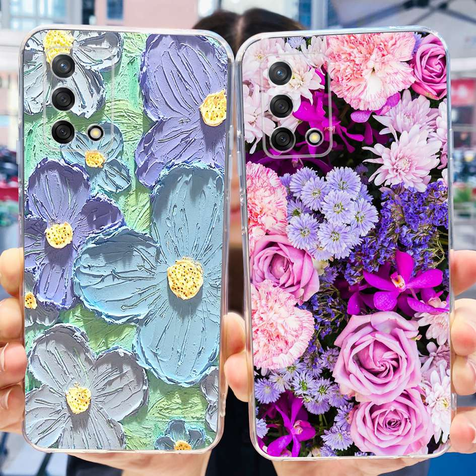 เคสซิลิโคนนิ่ม แบบใส ลายดอกไม้ สําหรับ OPPO A74 4G CHP2219 OPPO A95 4G CHP2365 Reno 6 Lite OPPOA74