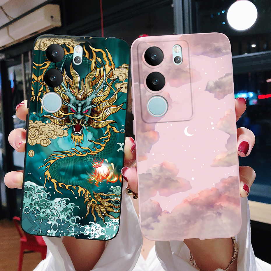 เคสซิลิโคนนิ่ม ลายมังกร สําหรับ Vivo V29 5G 2023 VivoV29 V 29 V2250