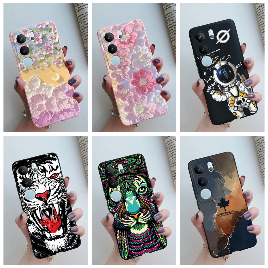 เคสโทรศัพท์มือถือ ซิลิโคนนิ่ม ลายนักบินอวกาศ ดอกไม้ สําหรับ Vivo V29 5G 2023 V29 V 29 V2250