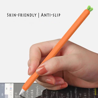 เคสซิลิโคนอ่อนนุ่มสําหรับ iPad Apple Pencil Pro 2 1 แขนน่ารักการ์ตูนสีลูกกวาด 2nd 1st ปากกาลื่นป้องกันการล่มสลายฝาครอบป้องกัน