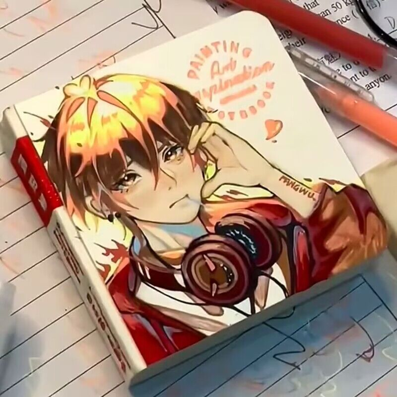 Ohaya สมุดโน้ตอะคริลิคเปล่า 200 แกรม 180 องศา ลายปลา สําหรับสเก็ตช์ภาพ - รูปที่ 2