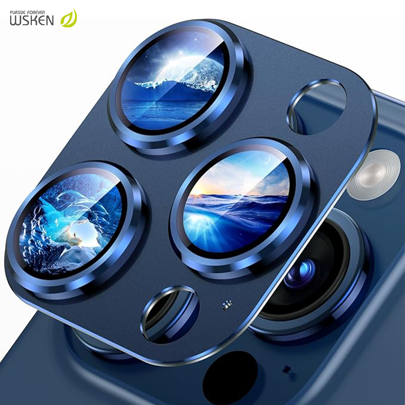 [local] Wsken กระจกกันรอย iPhone 17 Pro Max 16Promax HD ฟิล์มเลนส์กล้อง กระจกกันเลนส์กล้อง เข้ากันได้กับ iPhone 15 Pro Max 15 Pro ตัวป้องกันเลนส์กล้อง HD ฟิล์มโลหะป้องกัน