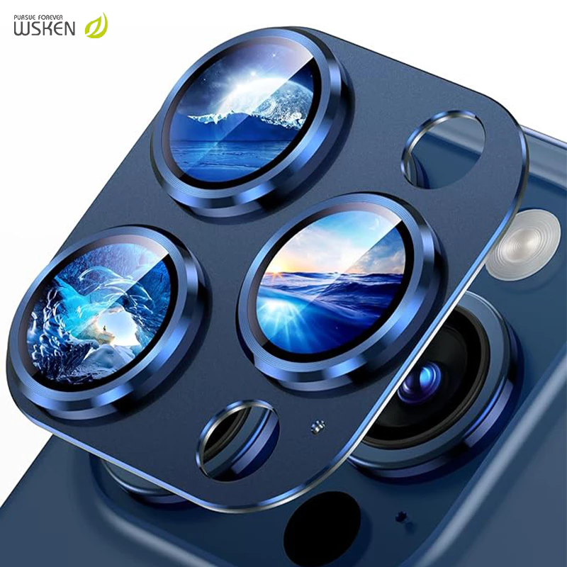 [local] Wsken กระจกกันรอย iPhone 17 Pro Max 16Promax HD ฟิล์มเลนส์กล้อง กระจกกันเลนส์กล้อง เข้ากันได้กับ iPhone 15 Pro Max 15 Pro ตัวป้องกันเลนส์กล้อง HD ฟิล์มโลหะป้องกัน