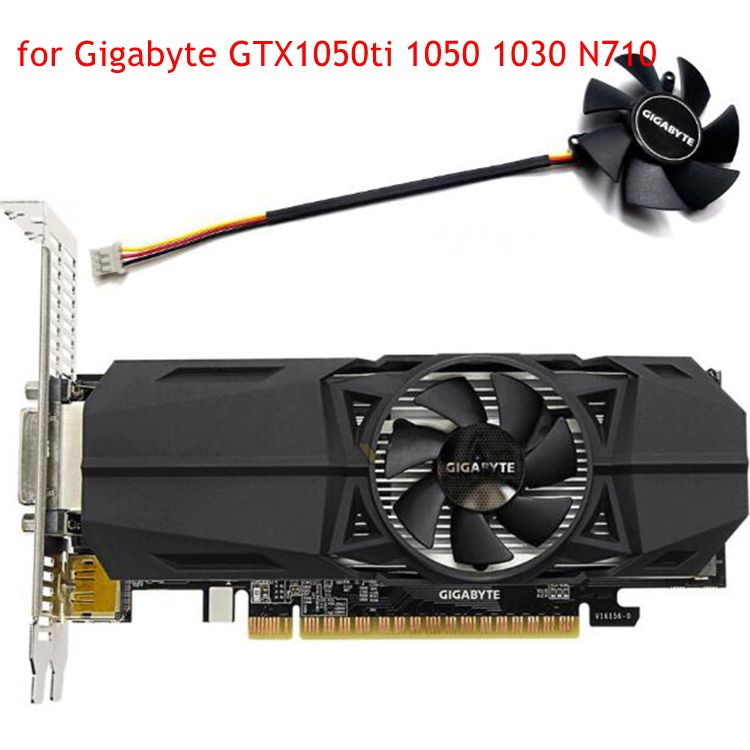 พัดลมระบายความร้อนการ์ดจอ สําหรับ Gigabyte GTX1050ti 1050 1030 N710 FS1250-S2053A