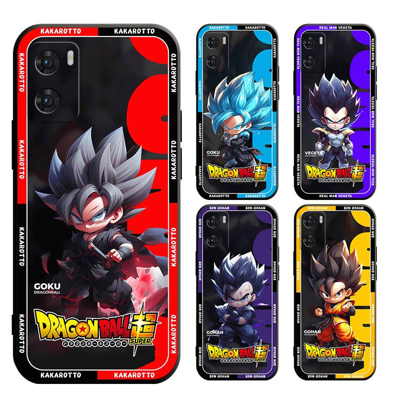 เคส OPPO RENO 4 5 6 7 8 5Z 6Z 7Z 8Z PRO PLUS โทรศัพท์มือถือแบบนิ่ม ผิวด้าน ลายดราก้อนบอล สีดํา สําหรับ