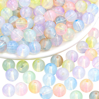 10มิลลิเมตรแก้วที่มีสีสันรอบลูกปัดโอปอลสําหรับสร้อยข้อมือสร้…