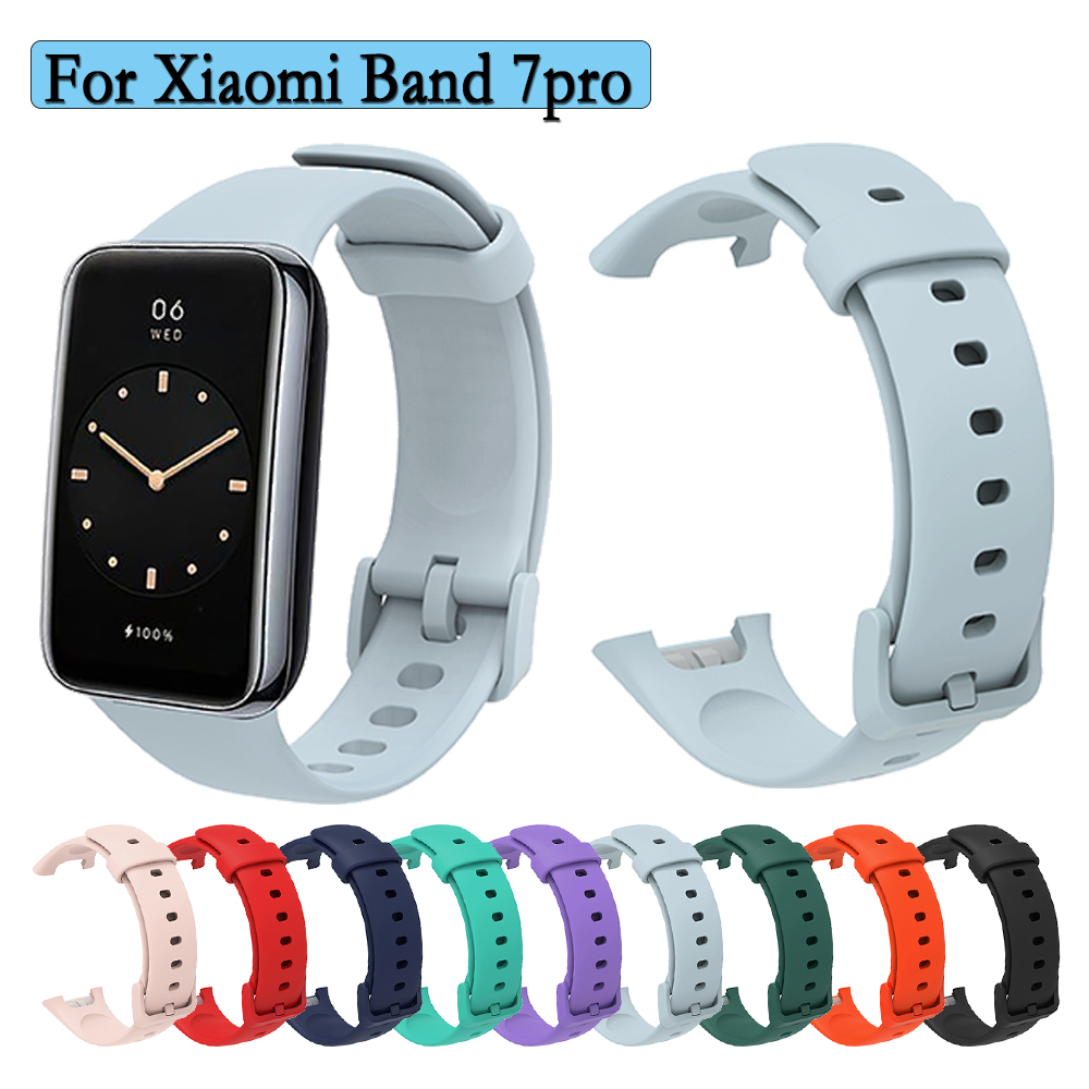 สายนาฬิกาข้อมือซิลิโคน แบบเปลี่ยน สําหรับ Xiaomi Band 7 Pro