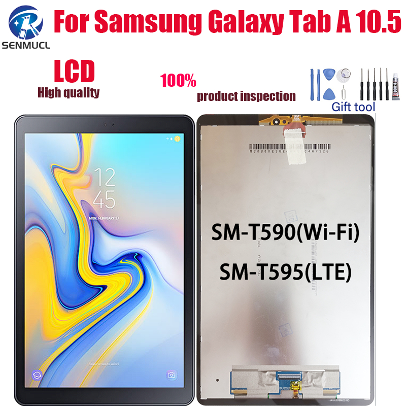 แผงหน้าจอสัมผัส LCD แบบเต็มจอ สําหรับ Samsung Galaxy Tab A 10.5 T590 T595