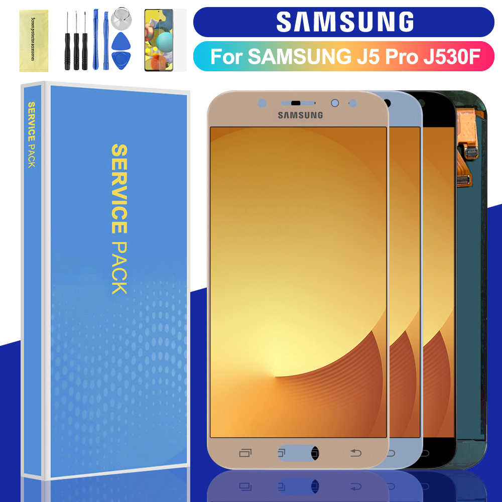 สําหรับ Samsung Galaxy J5 Pro 2017 J530 J530F LCD Touch Screen Digitizer J500 J510 Assembly