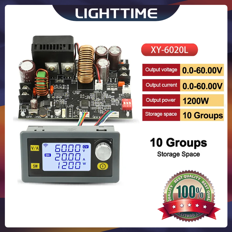 Xy6020l/xy6015l โมดูลควบคุมแรงดันไฟฟ้า CNC 1200W 20A ปรับได้