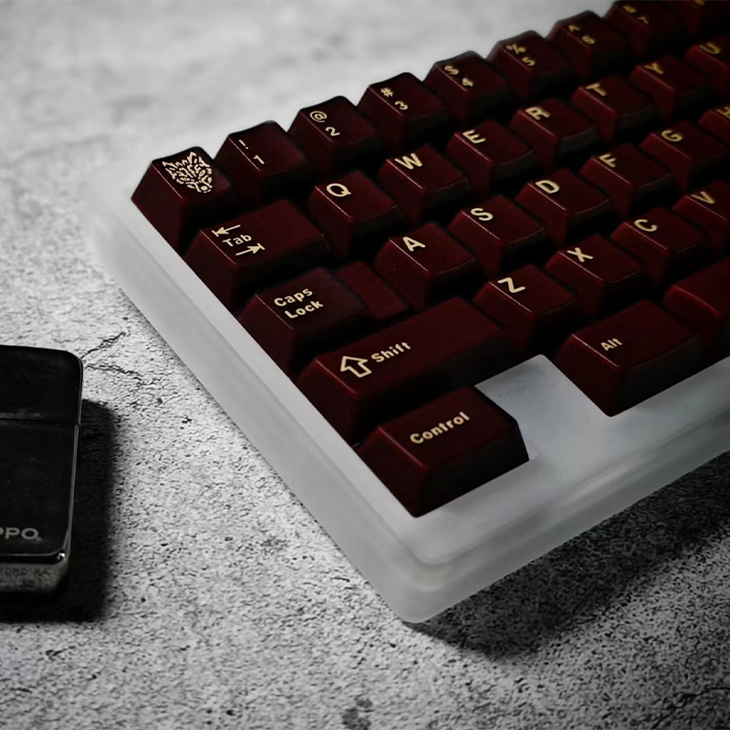 ปุ่มกดคีย์บอร์ด PYGA Red R2 112 คีย์ DOUBLE SHOT สําหรับ MX Switch Mechanical Keyboard GMK67 RK61 84