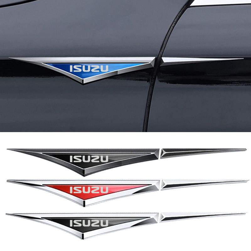 isuzu อีซูซุรถยนต์สแตนเลสใบมีดด้านข้างแผงด้านนอกตกแต่งสติกเกอร์แถบสว่าง
