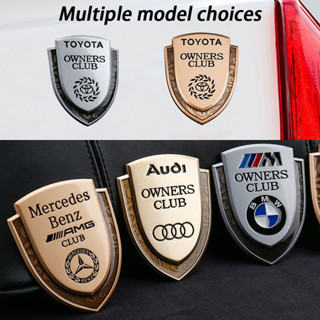 รถยนต์ 3D สเตอริโอสังกะสีอัลลอยด์ด้านข้างป้ายใบไม้แผ่นสติกเก…