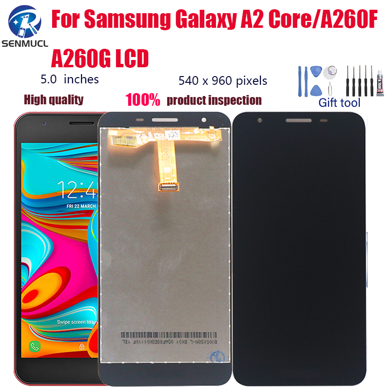 ชุดประกอบหน้าจอสัมผัสดิจิทัล LCD สําหรับ Samsung Galaxy A2 Core A260F A260G