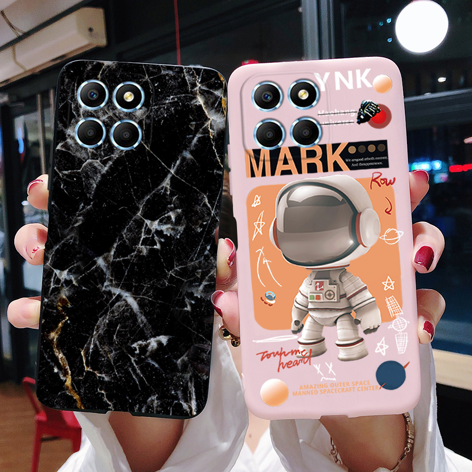 เคสโทรศัพท์มือถือ ซิลิโคนนุ่ม ลายนักบินอวกาศน่ารัก สีแคนดี้ สําหรับ Honor X6 VNE-LX1 HonorX6 X 6 2022