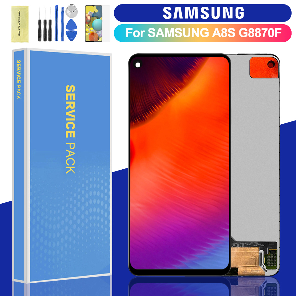 สําหรับ Samsung Galaxy A8S จอแสดงผล LCD Touch Screen Digitizer Assembly Parts A8S G8870 G887FZ LCD