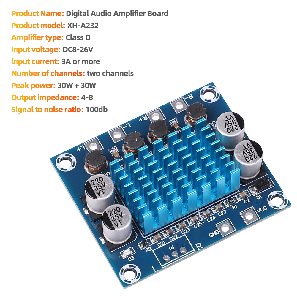บอร์ดขยายเสียงสเตอริโอดิจิทัล 120W Dual DC12-26V CS8673 DIY 240W 2 ชิ้น ราคา ถูกที่สุด ดีลบีเคเค แกลเลอรีภาพที่ 7