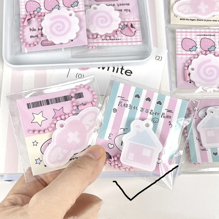 พวงกุญแจ จี้รูปปลาน่ารัก สีชมพู สําหรับห้อยกระเป๋านักเรียน - รูปที่ 5