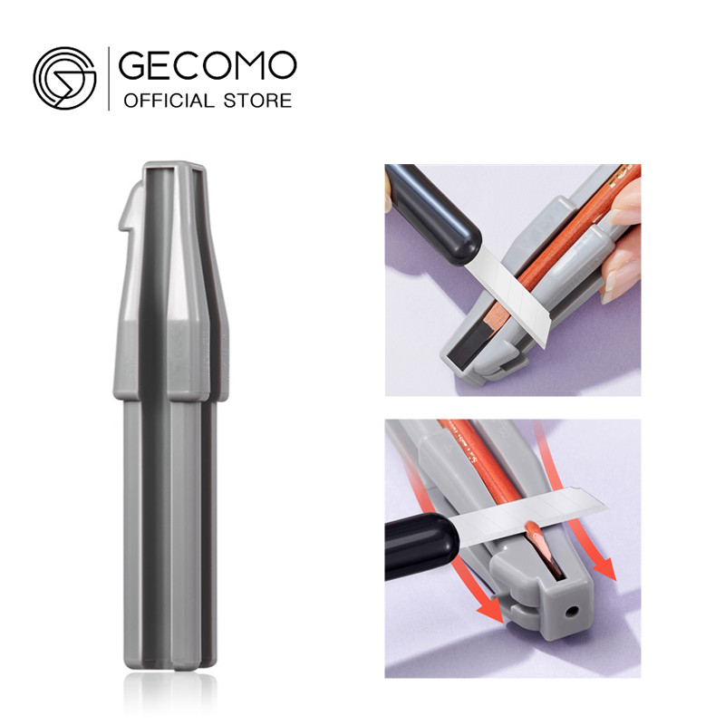 Gecomo กบเหลาดินสอเขียนคิ้ว แบบไม้ บางพิเศษ