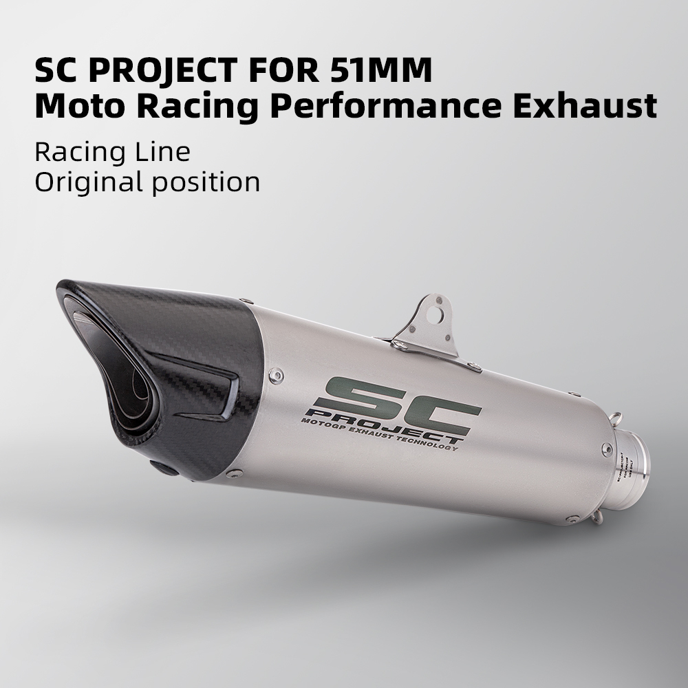 SC ท่อไอเสียรถจักรยานยนต์ NINJA400 R3 MT15 450SR Z1000 R1 S1000RR ZX4R CBR650 C27 ส่วนหาง universal 