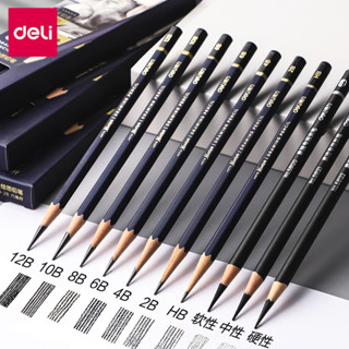 Deli ดินสอ 3H 2H H HB B 2B 3B 4B 5B 6B 7B 8B 9B 10B 12B 14B …