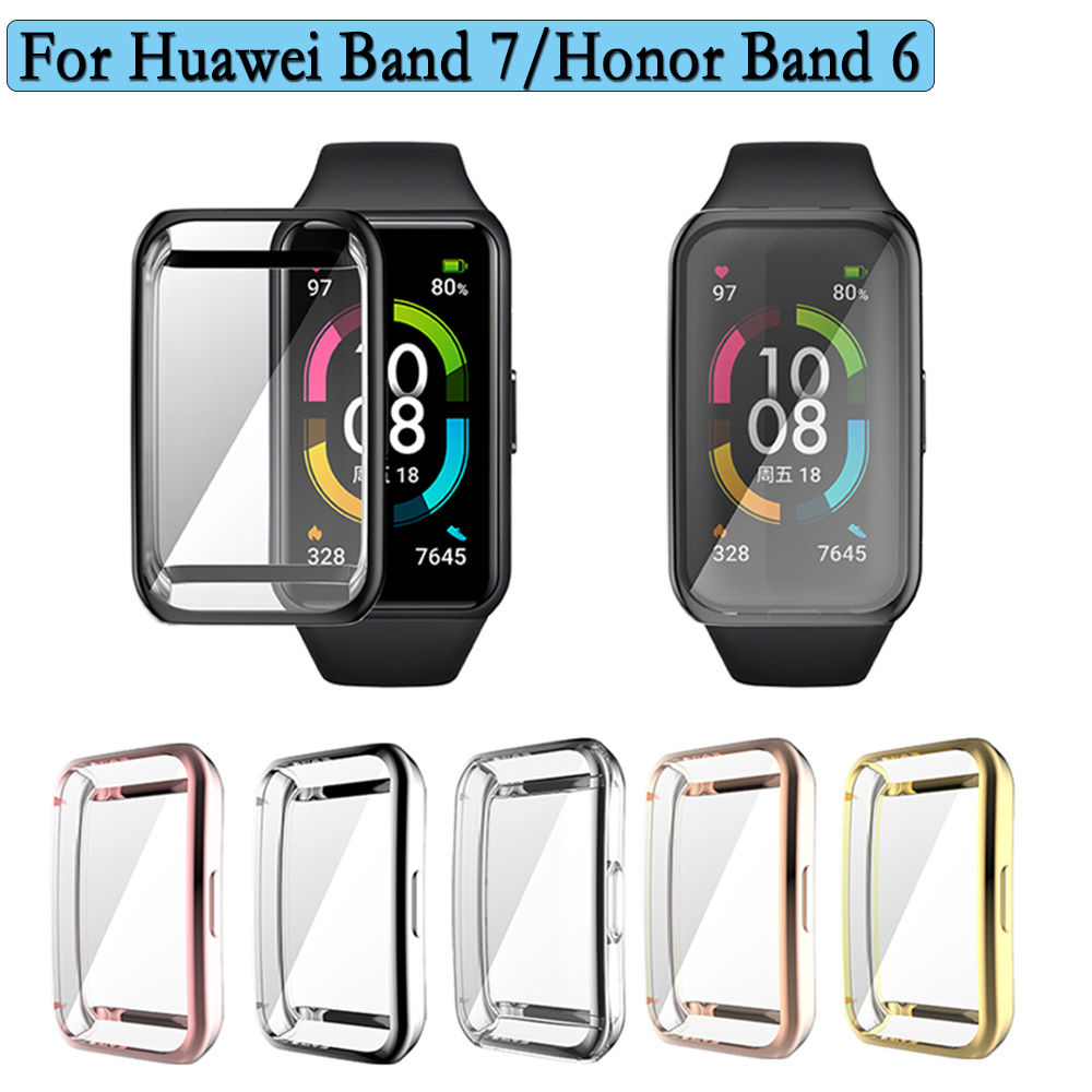 เคสนาฬิกาข้อมือ TPU แบบนิ่ม ป้องกันรอย สําหรับ Honor Band 6 Huawei Band 7