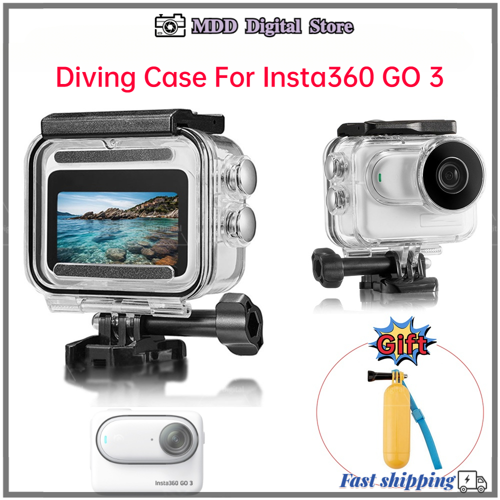 Insta360 Go 3 Dive Case เคสกล้องดําน้ํา กันน้ํา 60 ม. อุปกรณ์เสริม สําหรับ Insta360 GO 3 Insta360 Go3