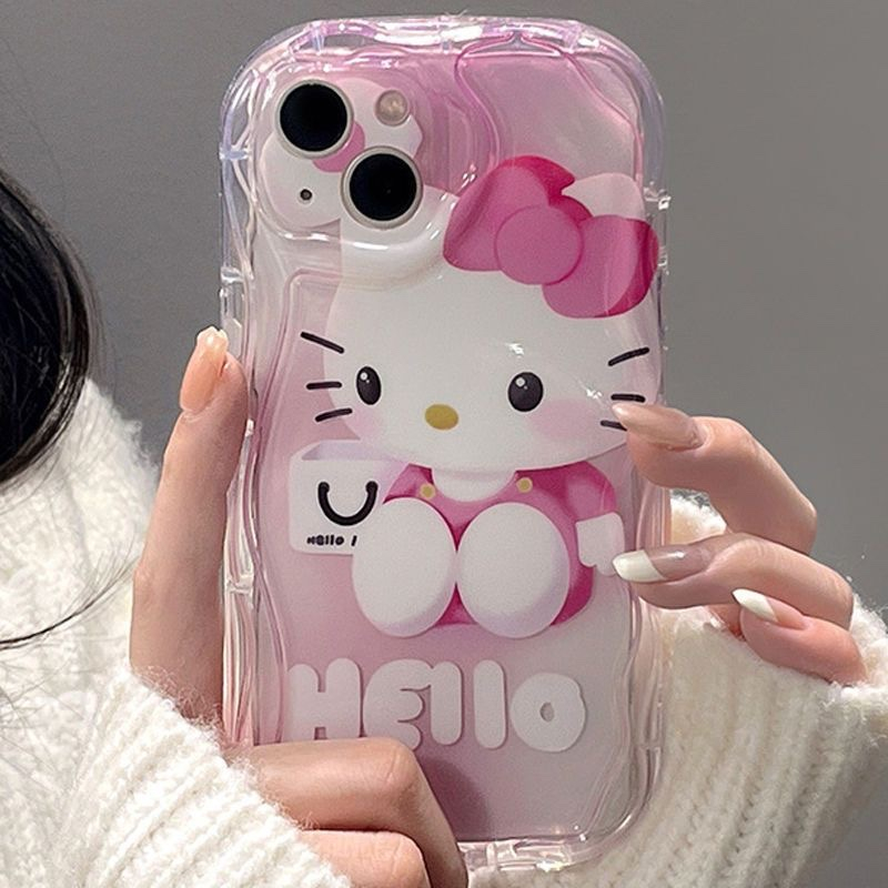 เคสโทรศัพท์มือถือแบบนิ่ม ใส ลายการ์ตูนเฮลโลคิตตี้ สีชมพู สําหรับ Samsung Galaxy A31 A32 A33 A34 A51 A52 A52S A53 A54 A71 A73 A72