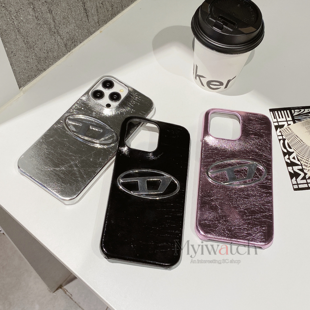 Diesel Jingleแฟชั่นสําหรับiPhone 16 15 14 13 12 11 Pro Max X XS XSMAXการออกแบบความเรียบง่ายครอบคลุมเต็มรูปแบบฝาครอบเลนส์ฝาครอบป้องกันการตก