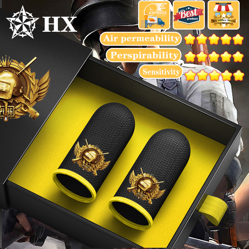 Hx ปลอกสวมนิ้วมือ PUBG-Yellow แบบบางพิเศษ และทนทาน สําหรับเล่นเกมมือถือ