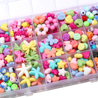ลูกปัดอะคริลิค สีพื้น สําหรับทําเครื่องประดับ DIY