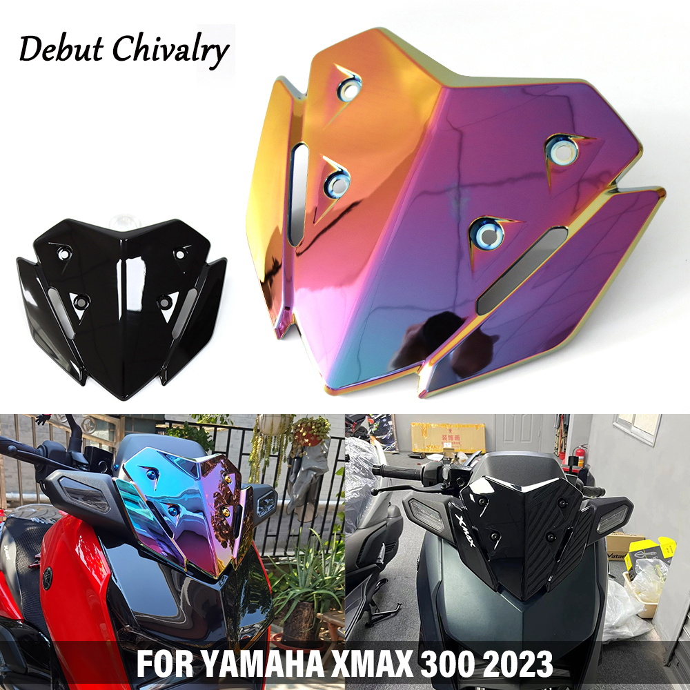 ฟรี Xmax สติกเกอร์อุปกรณ์เสริมรถจักรยานยนต์สําหรับ YAMAHA XMAX125 250 300 2023-2024 ดัดแปลงโรงงานเดิมกระจกด้านหน้า X-MAX 300 กระจกหน้ารถการแข่งขันฝาครอบคู่มือ