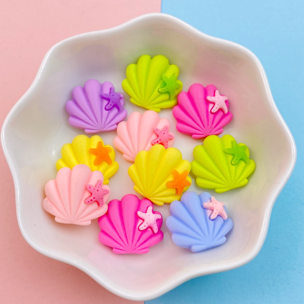 เปลือกหอยเรซิ่น 3D สําหรับตกแต่งเล็บ diy 10 ชิ้น