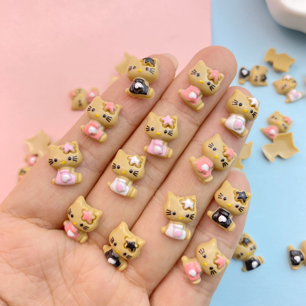 Sanrio เรซิ่น ลายการ์ตูนแมว Hello Kitty สําหรับตกแต่งเล็บ DIY 30 ชิ้น